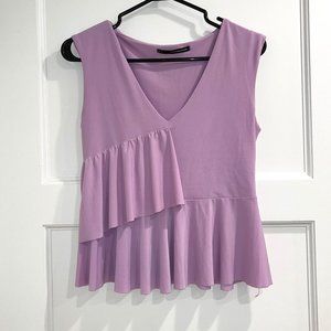 Lavender peplum top